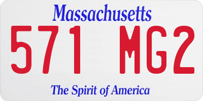 MA license plate 571MG2