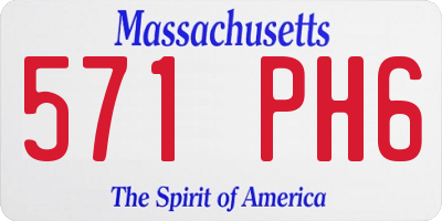 MA license plate 571PH6