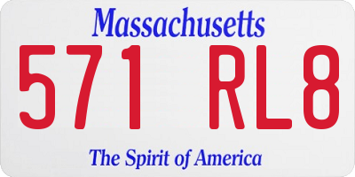 MA license plate 571RL8