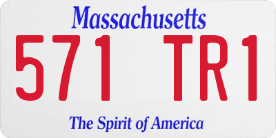 MA license plate 571TR1