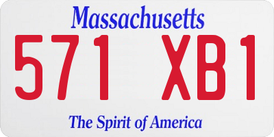 MA license plate 571XB1