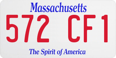 MA license plate 572CF1