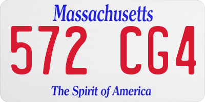 MA license plate 572CG4