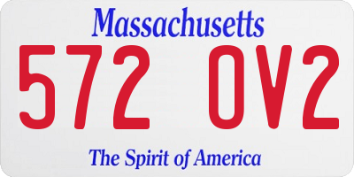 MA license plate 572OV2