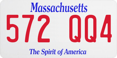 MA license plate 572QQ4
