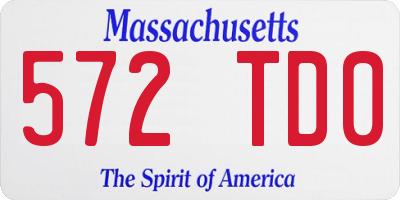 MA license plate 572TD0
