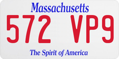 MA license plate 572VP9