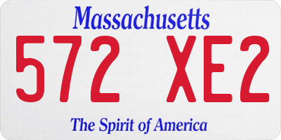 MA license plate 572XE2