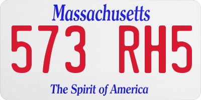 MA license plate 573RH5