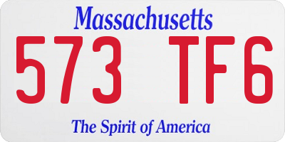 MA license plate 573TF6