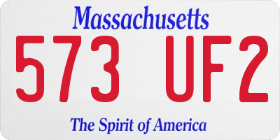 MA license plate 573UF2