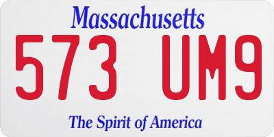 MA license plate 573UM9