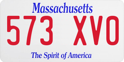MA license plate 573XV0