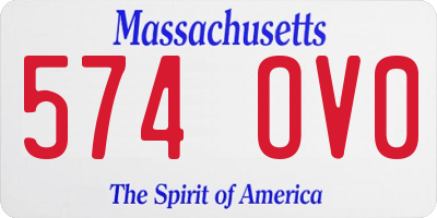 MA license plate 574OV0