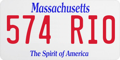 MA license plate 574RI0
