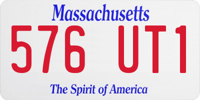 MA license plate 576UT1