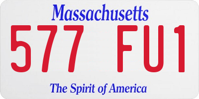 MA license plate 577FU1
