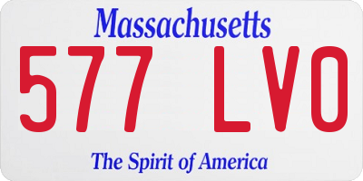 MA license plate 577LV0