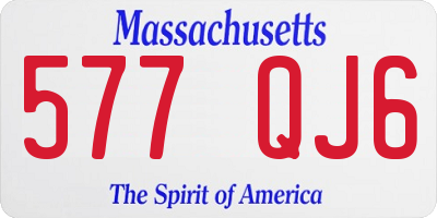 MA license plate 577QJ6