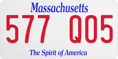MA license plate 577QO5