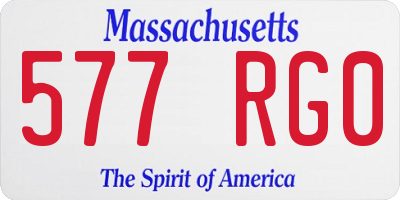 MA license plate 577RG0