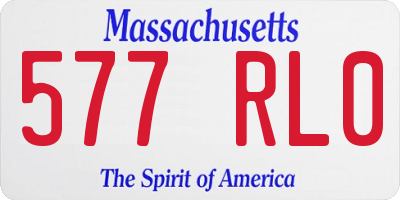 MA license plate 577RL0