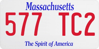 MA license plate 577TC2