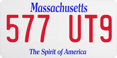 MA license plate 577UT9