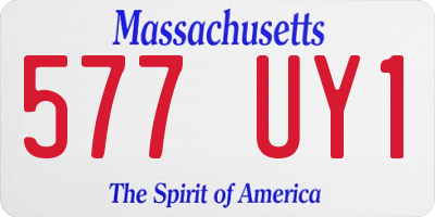 MA license plate 577UY1