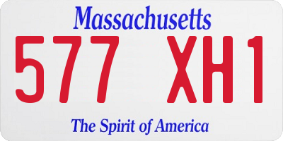 MA license plate 577XH1