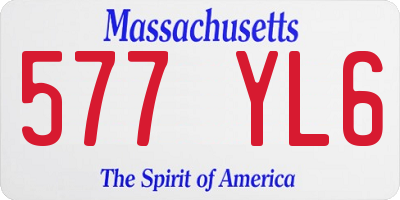 MA license plate 577YL6