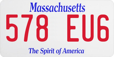 MA license plate 578EU6