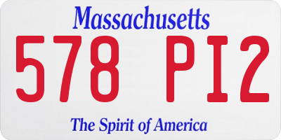 MA license plate 578PI2
