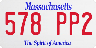 MA license plate 578PP2