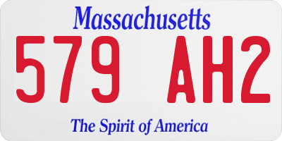 MA license plate 579AH2