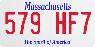 MA license plate 579HF7
