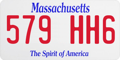 MA license plate 579HH6