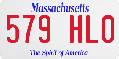 MA license plate 579HL0