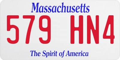 MA license plate 579HN4