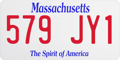 MA license plate 579JY1