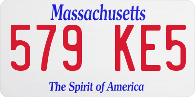 MA license plate 579KE5