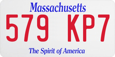 MA license plate 579KP7