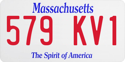 MA license plate 579KV1