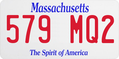 MA license plate 579MQ2