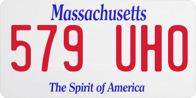 MA license plate 579UH0