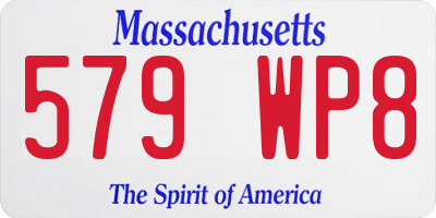 MA license plate 579WP8