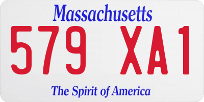 MA license plate 579XA1