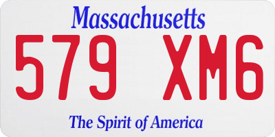 MA license plate 579XM6