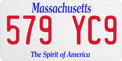 MA license plate 579YC9