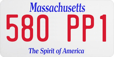 MA license plate 580PP1